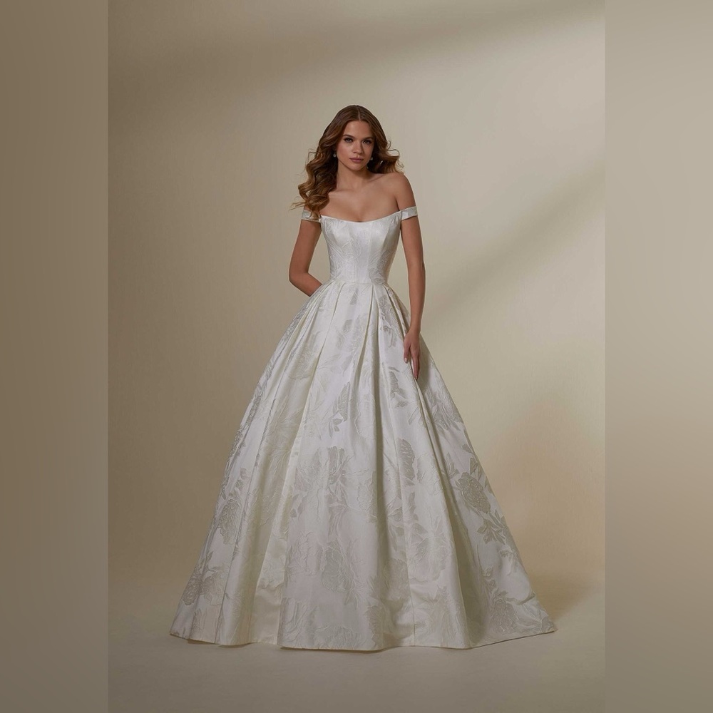 Mori Lee Marquesa Off-Shoulder Wedding Ballgown Dress